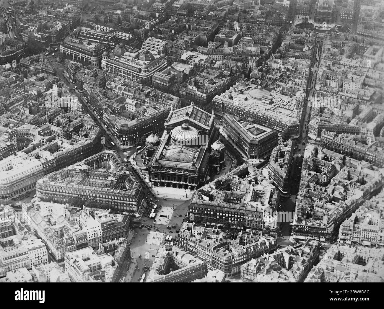 Paris aus der Luft gesehen. Zeigt die Oper . November 1928 Stockfoto