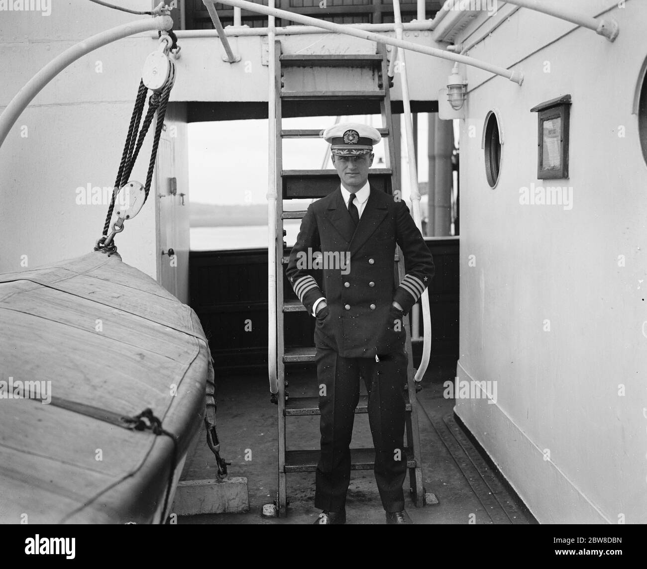 Kapitän Manning von S Präsident Roosevelt . 1928 Stockfoto
