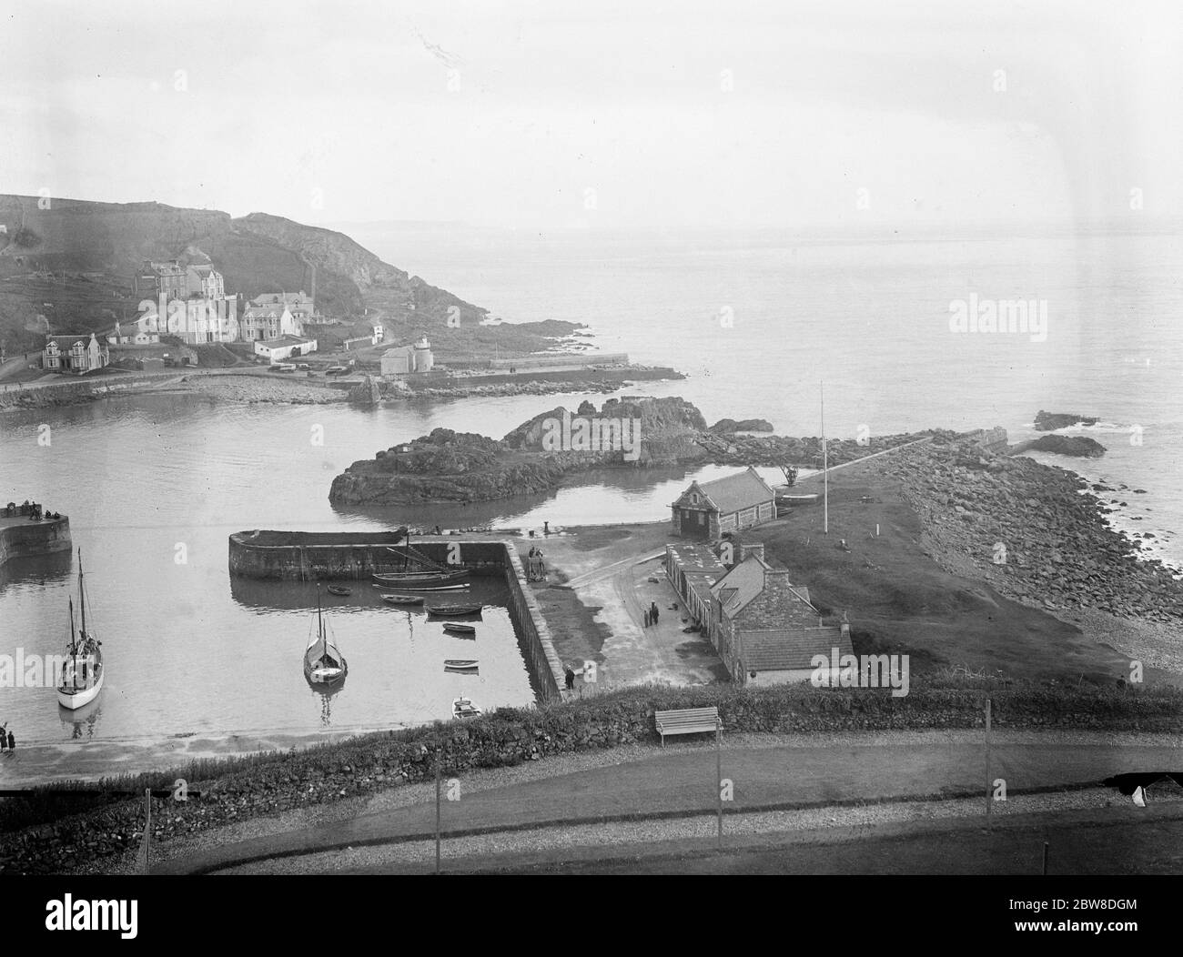 Portpatrick Fischerdorf in Dumfries und Galloway an der Südwestspitze von Schottland. Juni 1928 Stockfoto