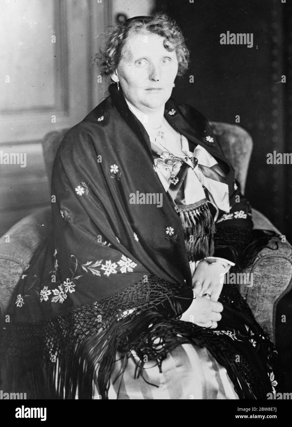 MME Thoralson, isländische Königin ohne Rowned. 15 Februar 1930 Stockfoto