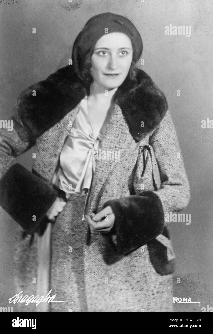 Duce ' s Tochter verlobt. Signorina Edda Mussolini, deren Engagement am Neujahrstag öffentlich bekannt gegeben wird. 19 Dezember 1929 Stockfoto