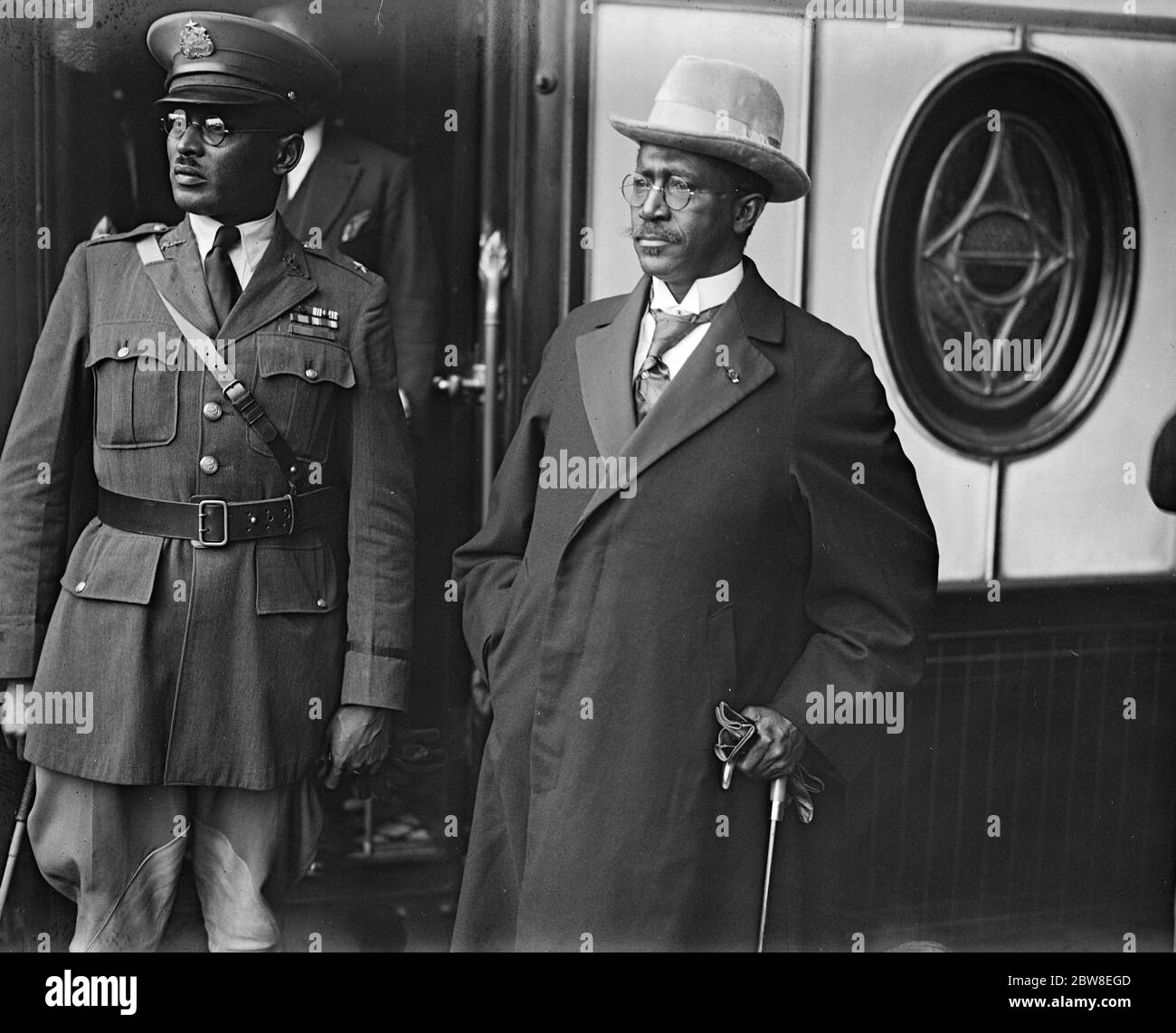 Der Präsident von Liberia, CDB King, kommt in Dover an. 19 Juli 1927 Stockfoto