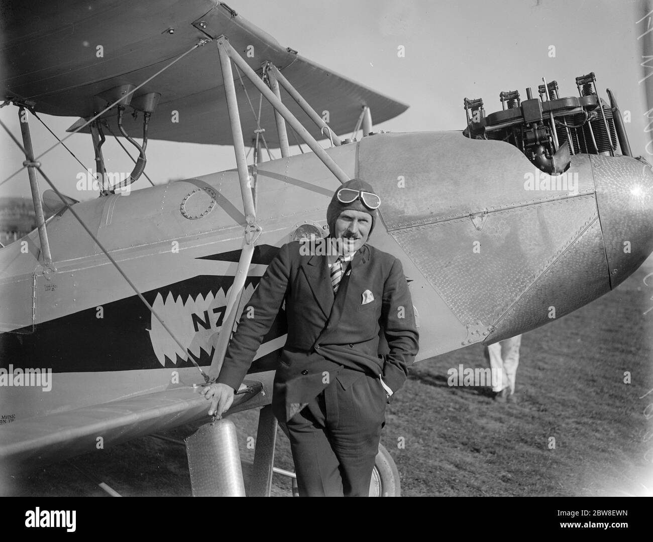 Lady Bailey tauft Mr H W Mase 's Baby Motte All Black in Croydon . 19. April 1929 Stockfoto