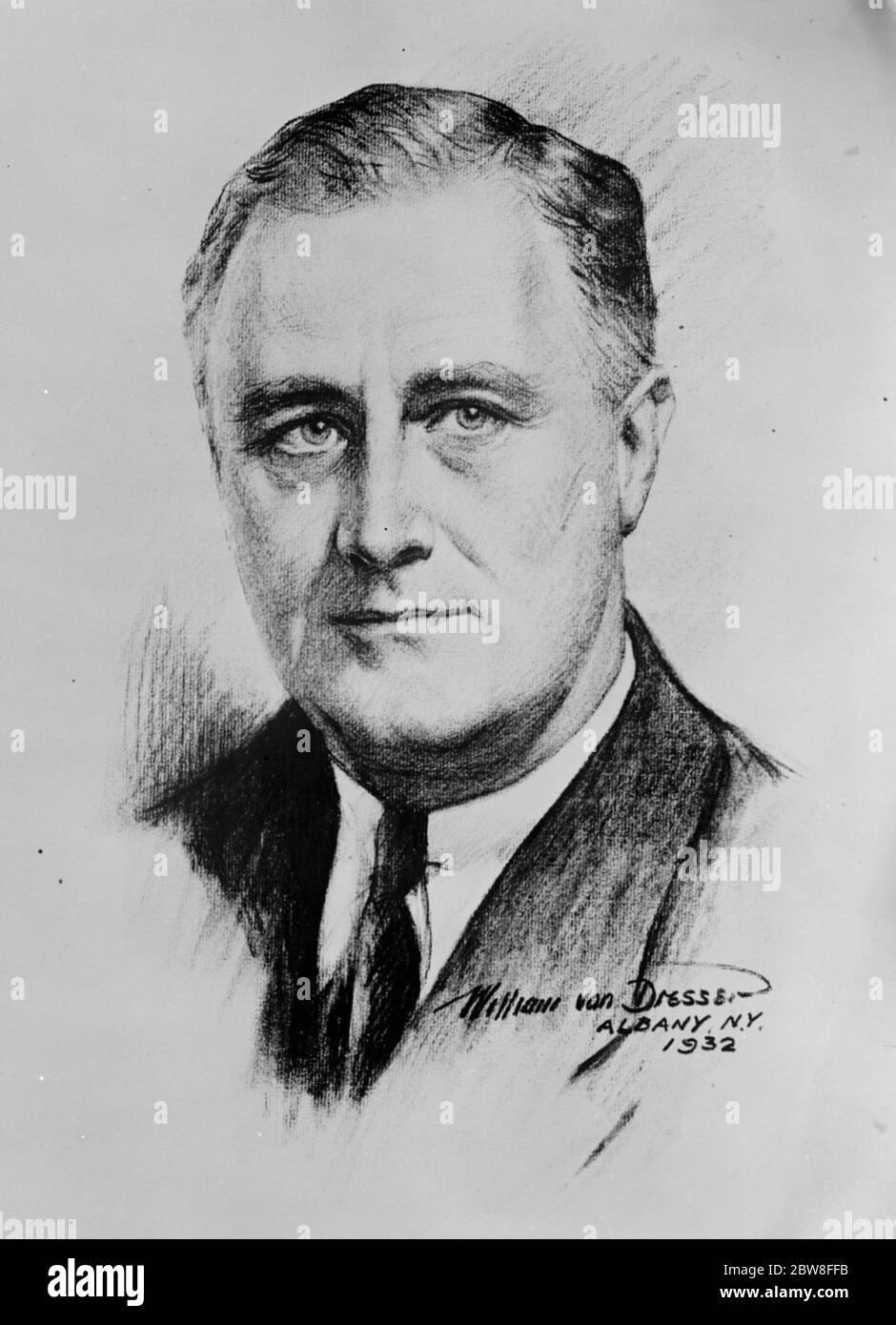 Franklin Delano Roosevelt , demokratischer Kandidat für den Präsidenten der USA . November 1932 Stockfoto