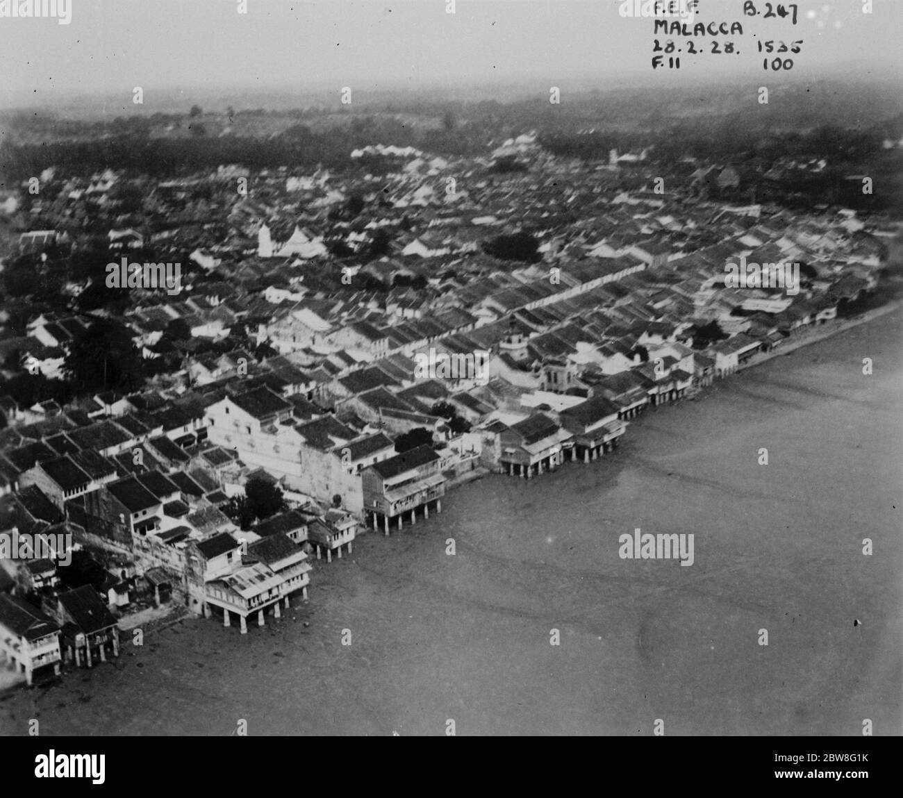 Das Reich aus der Luft . Vier RAF fliegende Boote Tour. Malakka . 24 Juli 1928 Stockfoto