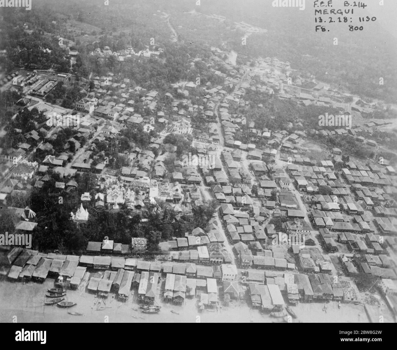 Das Reich aus der Luft. Vier RAF fliegende Boote Tour. Mergui. 24 Juli 1928 Stockfoto