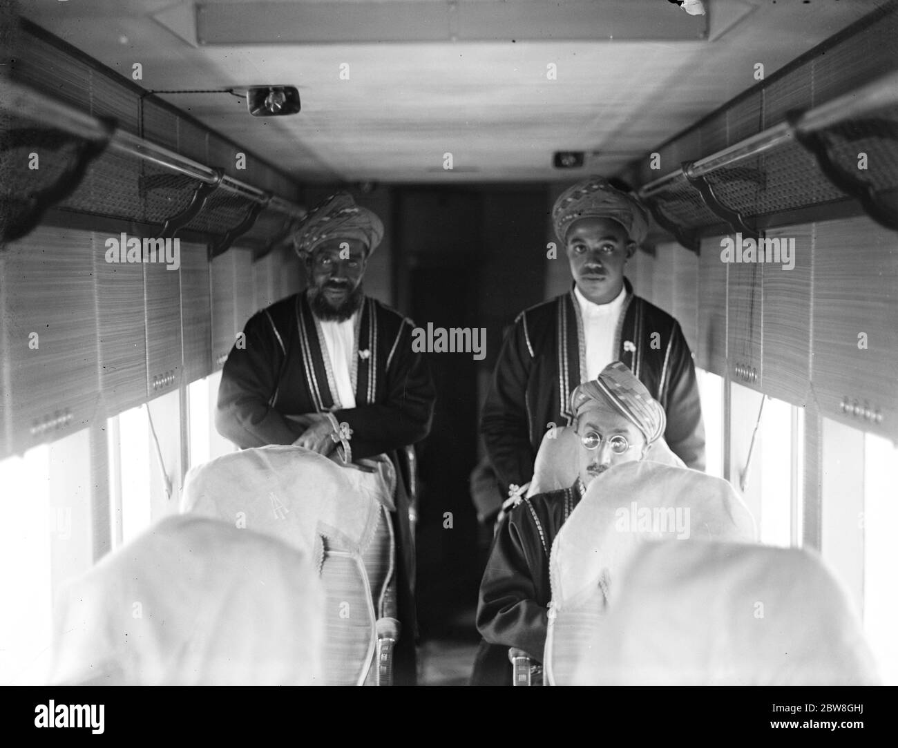 Sultan von Sansibar am Croydon Flugplatz. Ein Flug über London . Juni 1929 Stockfoto