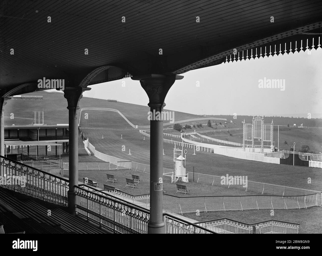 Panorama der Goodwood Rennbahn . 27 Juli 1929 Stockfoto