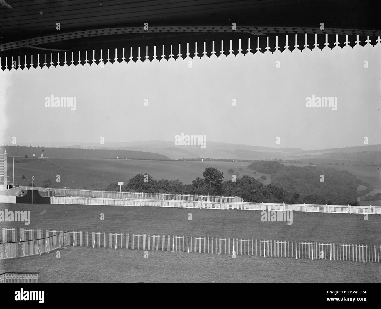 Panorama der Goodwood Rennbahn . 27 Juli 1929 Stockfoto