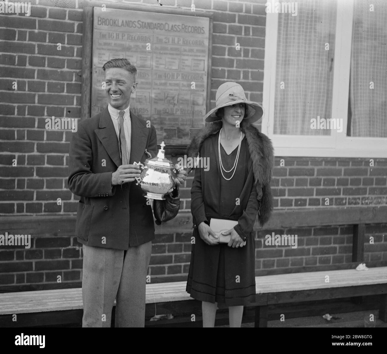 Das große Luftrennen um Großbritannien. Kapitän W L Hope , der Gewinner . 21 Juli 1928 Stockfoto