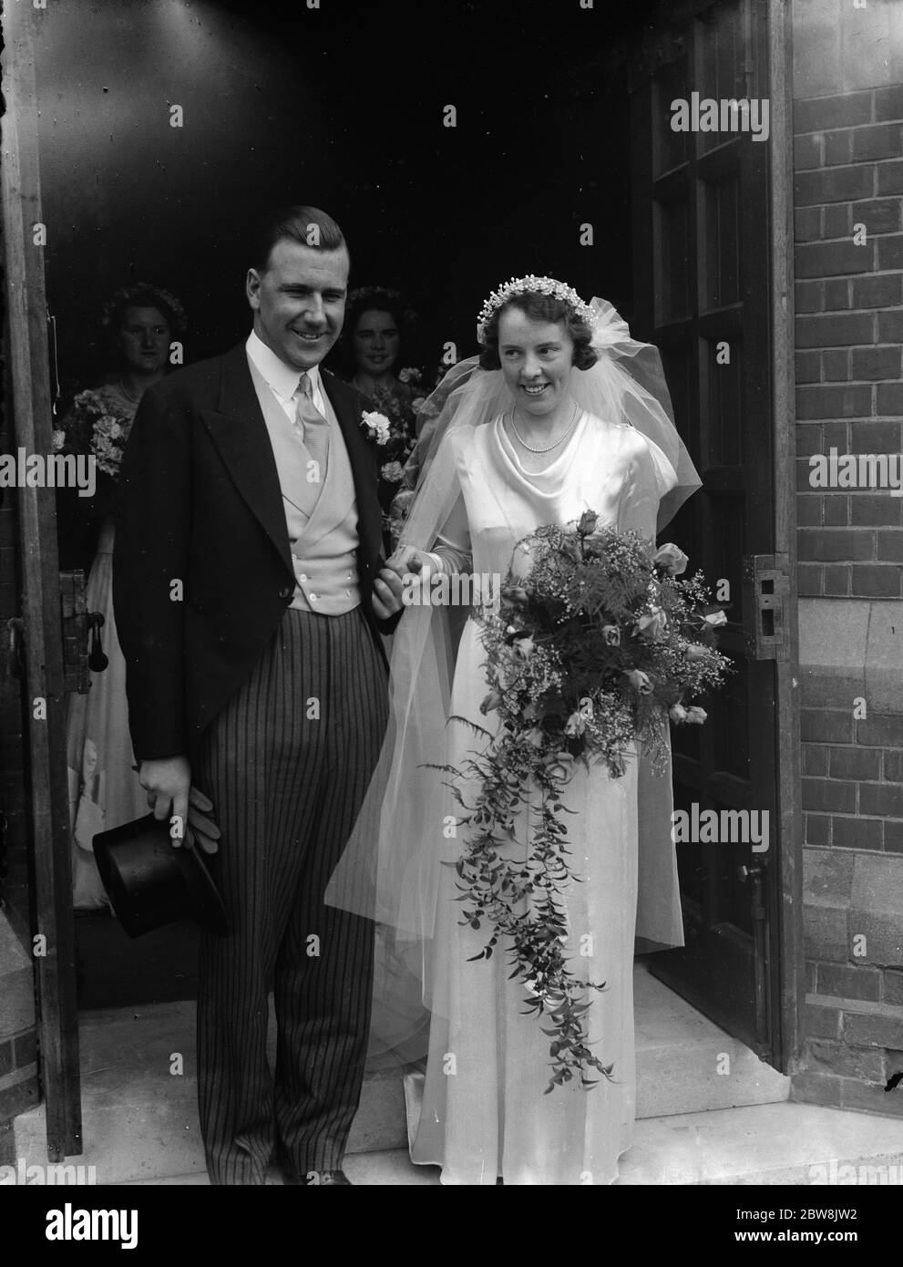 Hochzeit von N Spencer in Sidcup . 1935 . Stockfoto