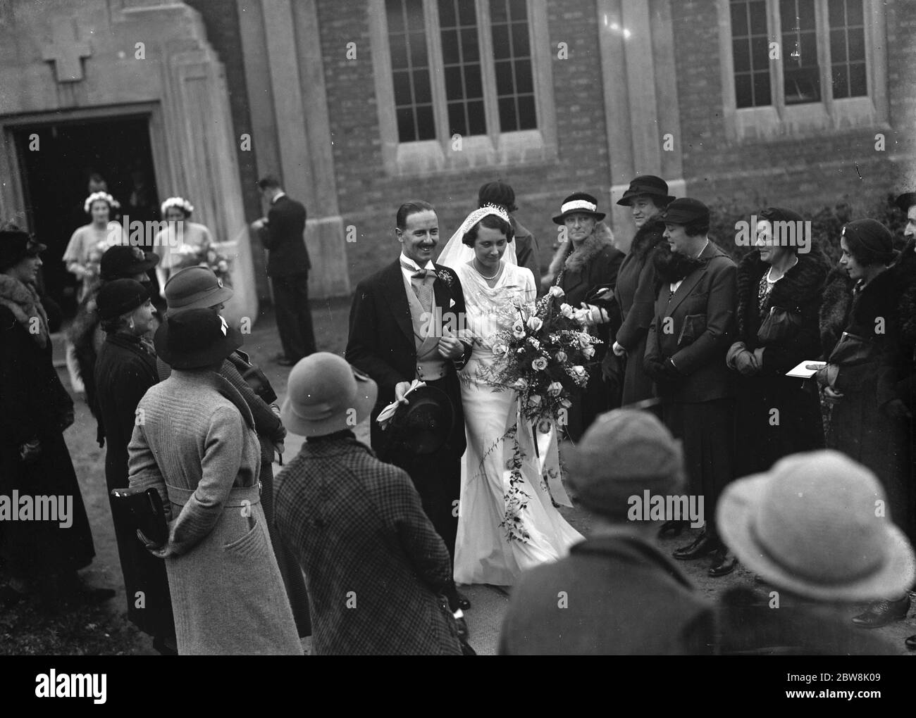 Hochzeit von N Spencer in Sidcup, Kent. 1935 . Stockfoto
