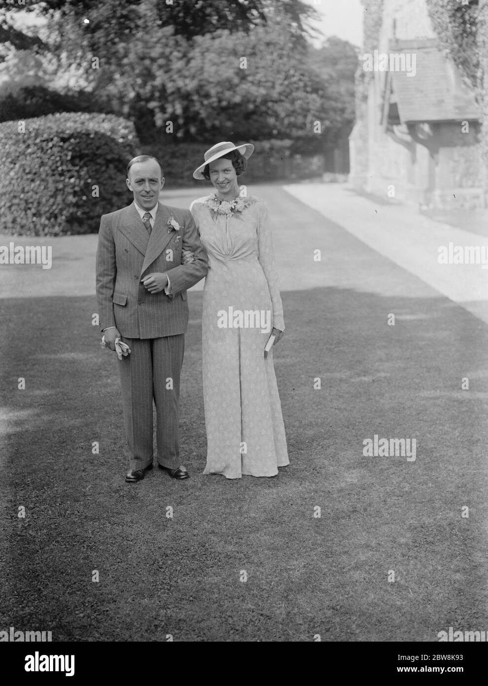 Fowden und Paige Hochzeit . Das glückliche Paar . September 1937 Stockfoto