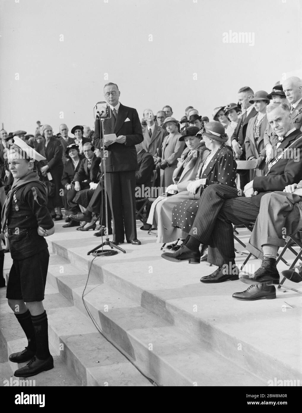 Die Öffnung des Flussufers Blick über die Themse bei Erith in Kent. E Skjold spricht . Oktober 1937 . Stockfoto