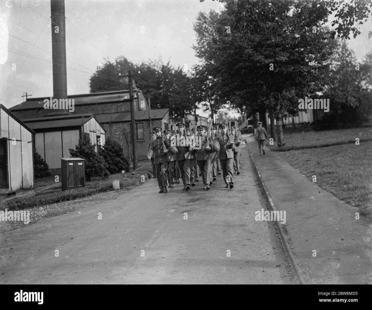 RAF, Orpington. Die Flieger auf dem marsch . 1935 Stockfoto
