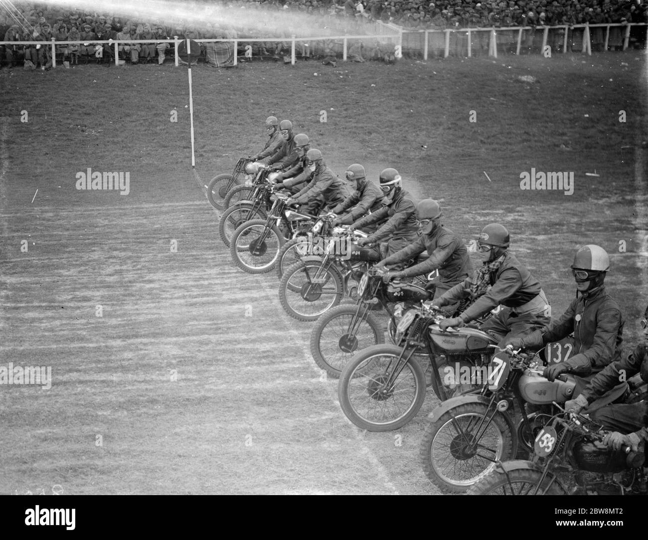 Motorrad-Rennen in Brands Hatch am Ostermontag 18. April 1938 . Stockfoto