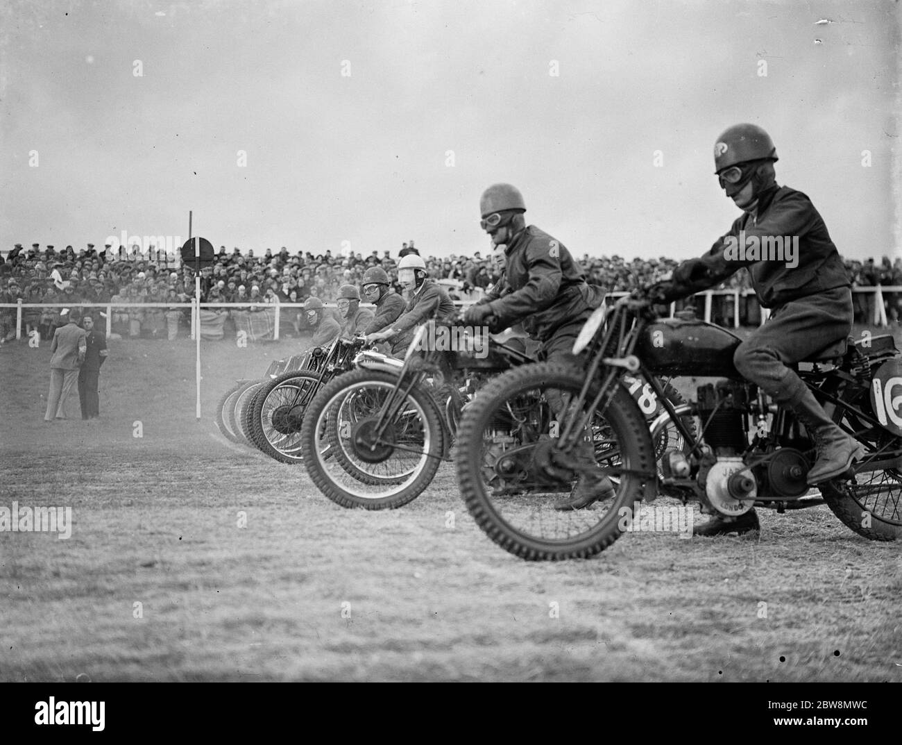 Motorrad-Rennen in Brands Hatch am Ostermontag 18. April 1938 . Stockfoto