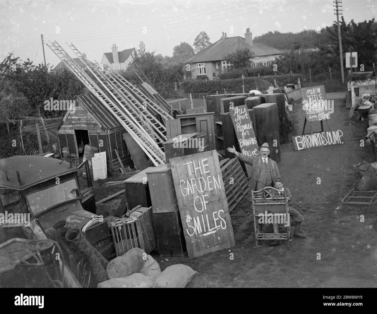 Der Garten des Smiles . Barnard ' s Dump in Longfield . 1935 Stockfoto