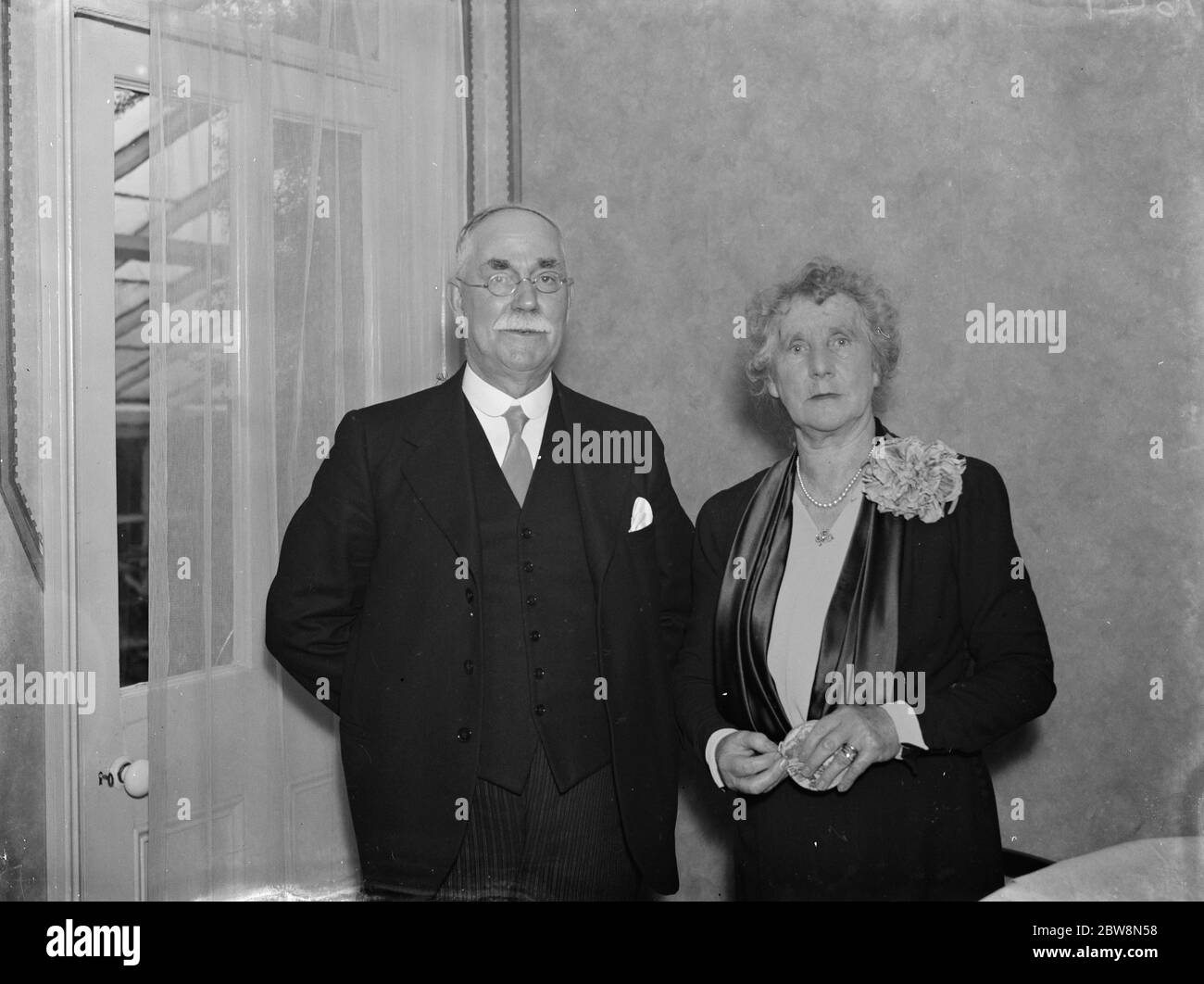 Herr und Frau ward , der neue Bürgermeister und Bürgermeisterin von Dartford in Kent .. 1937 Stockfoto