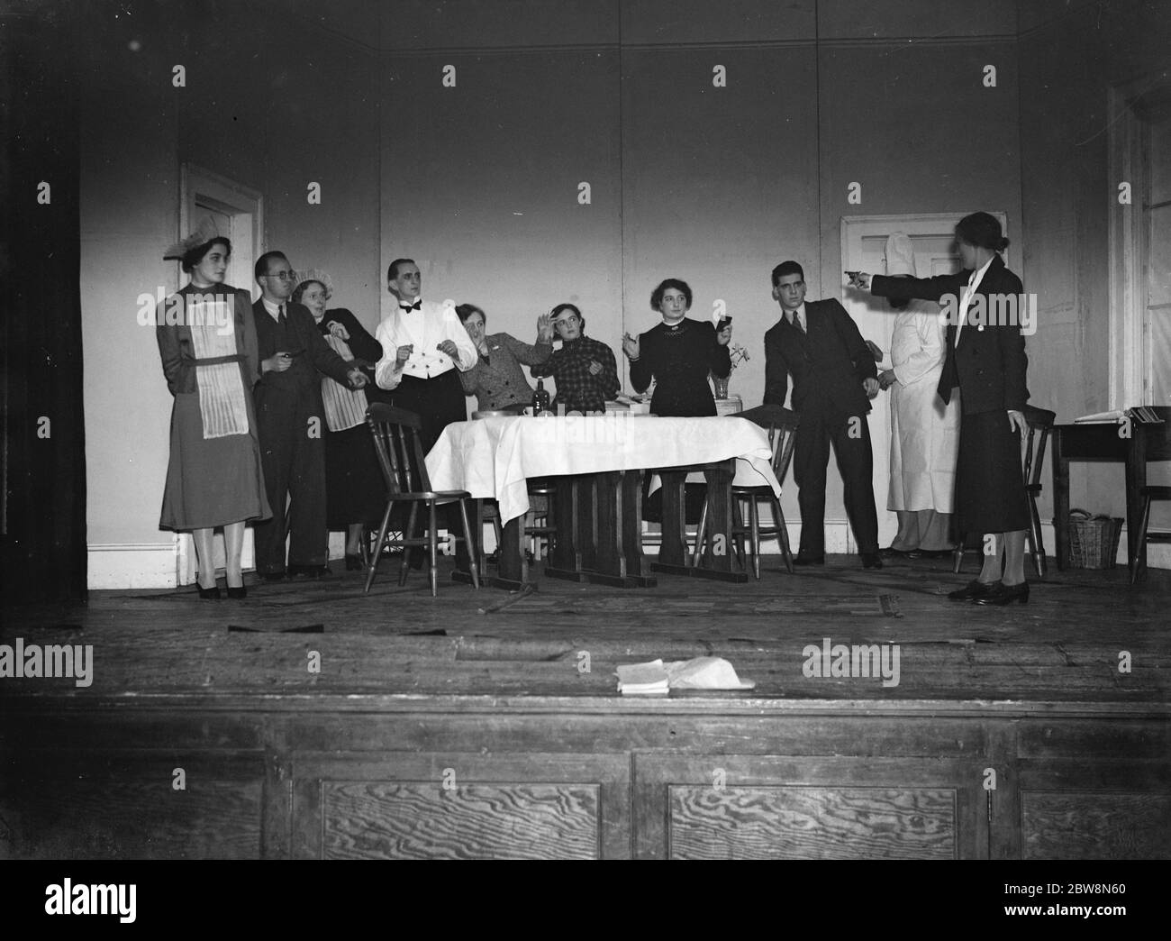 Mystery bei Greenfields . Durchgeführt von der Sidcup Abend Institut . 11 November 1937 . Stockfoto