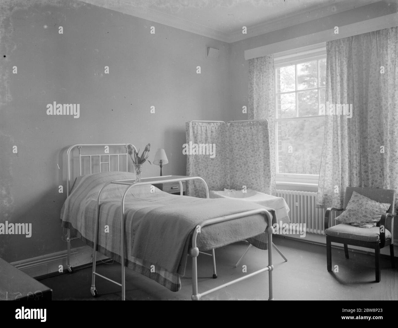 Riseley Mutterschaftsheim in Horton Kirby . Das Innere der Stationen . 1938 Stockfoto