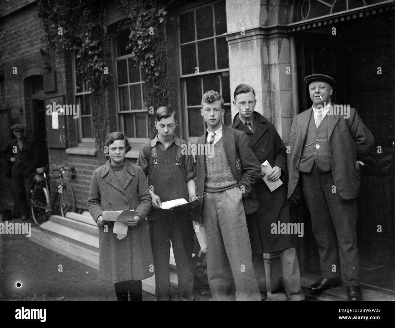 Herr Heath mit seinen Söhnen und seiner Tochter bei Foots Cray . 1935 Stockfoto