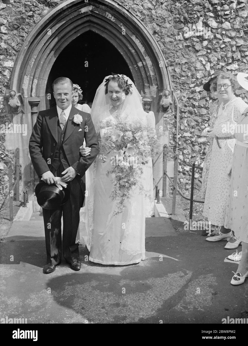 Die Hochzeit von C J Gewicht und M Mutton . 1938 Stockfoto