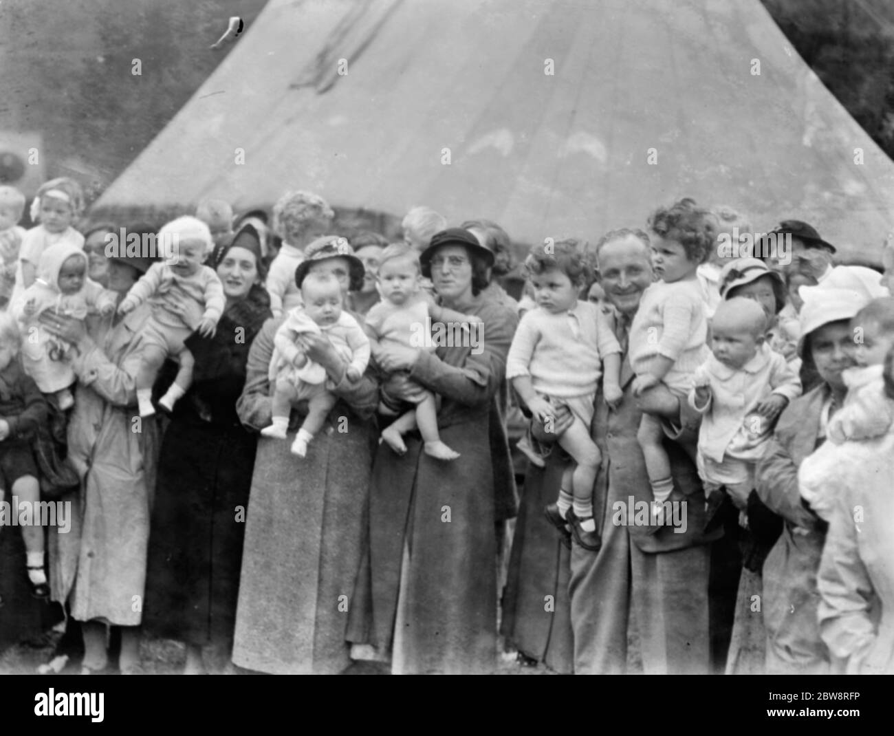 Babyshow auf der British Legion Fete in Eltham, London. 1936 Stockfoto