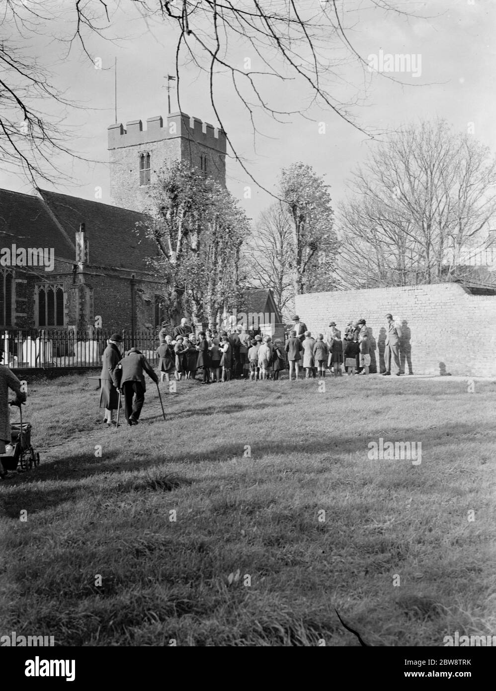Waffenstillstand Gedenkfeier in Wickhambreaux, Kent. November 1938 Stockfoto
