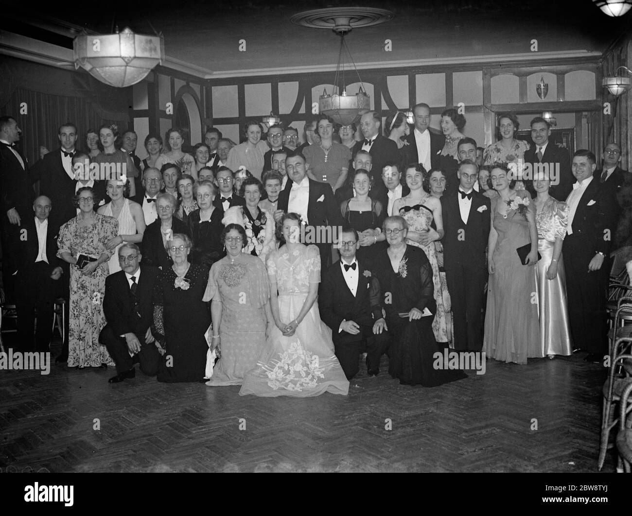 Miss Brands Party in Southend, Essex. Ein Gruppenfoto . 1938 . Stockfoto