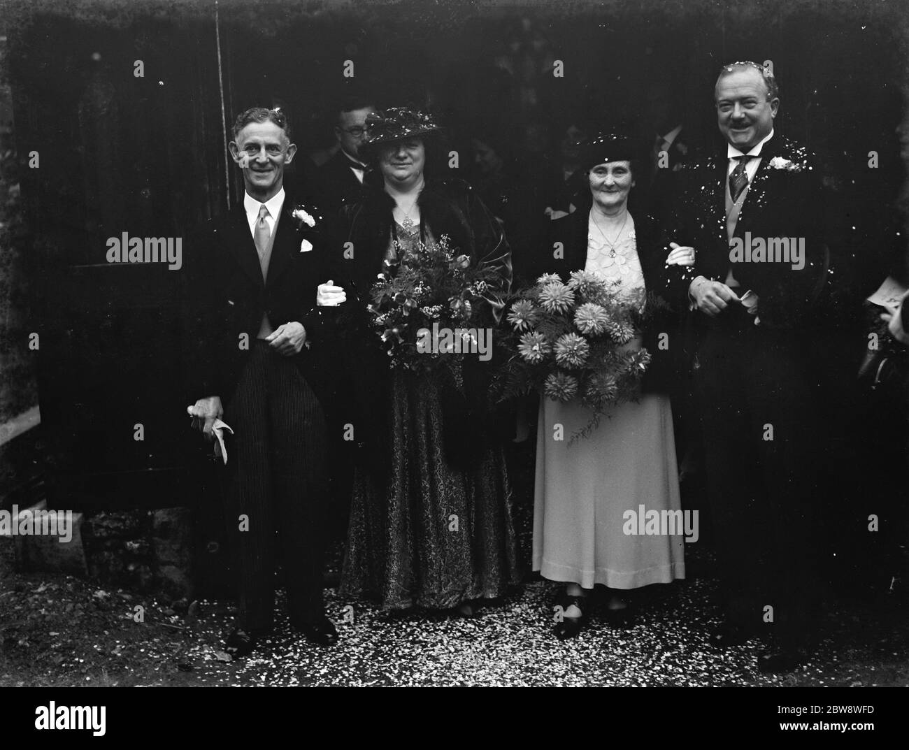 Die Hochzeit von Ronald Smallwood und Vera Mason. Die Hochzeitsfeier . 10 Dezember 1936 Stockfoto
