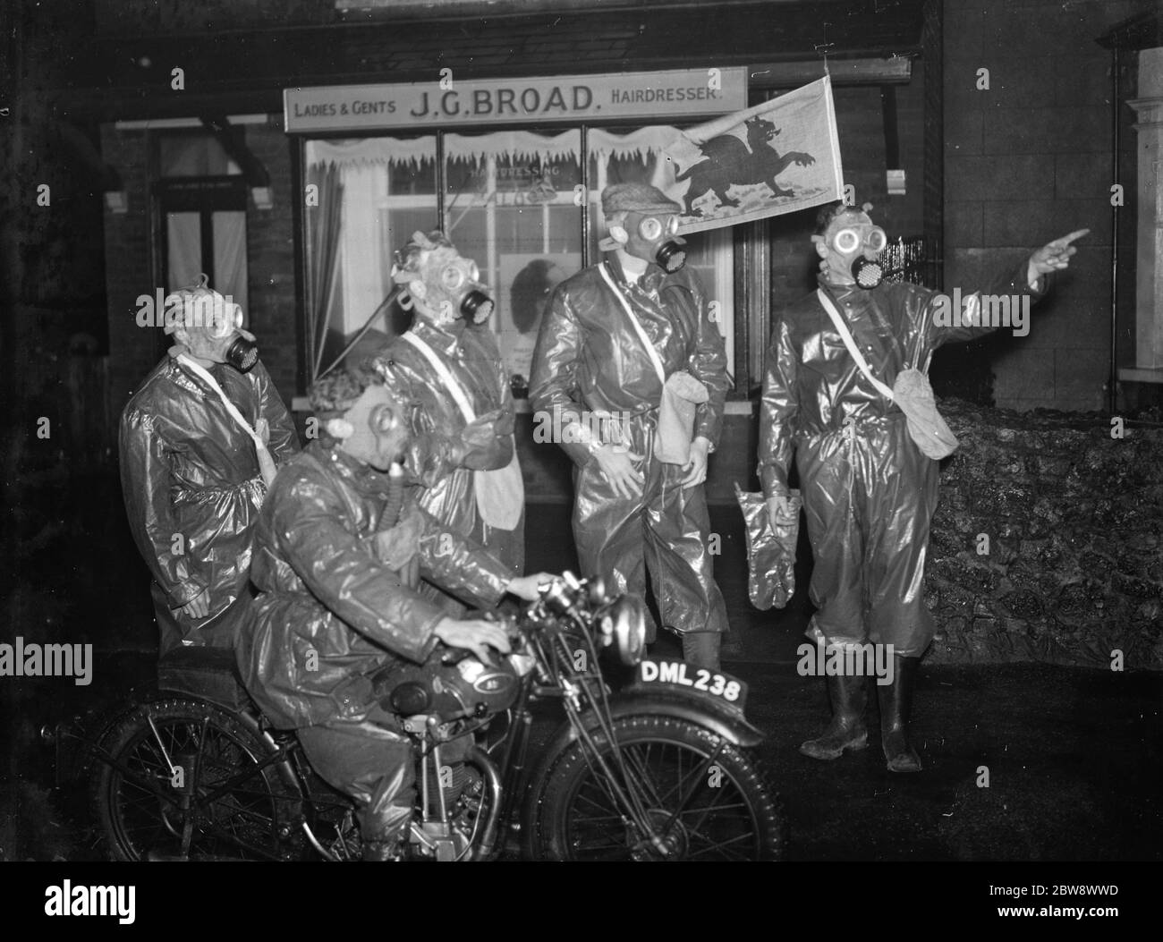 ARP (Air RAID Vorsichtsmaßnahmen) Nachtausführung in Sidcup, Kent. 1939 Stockfoto