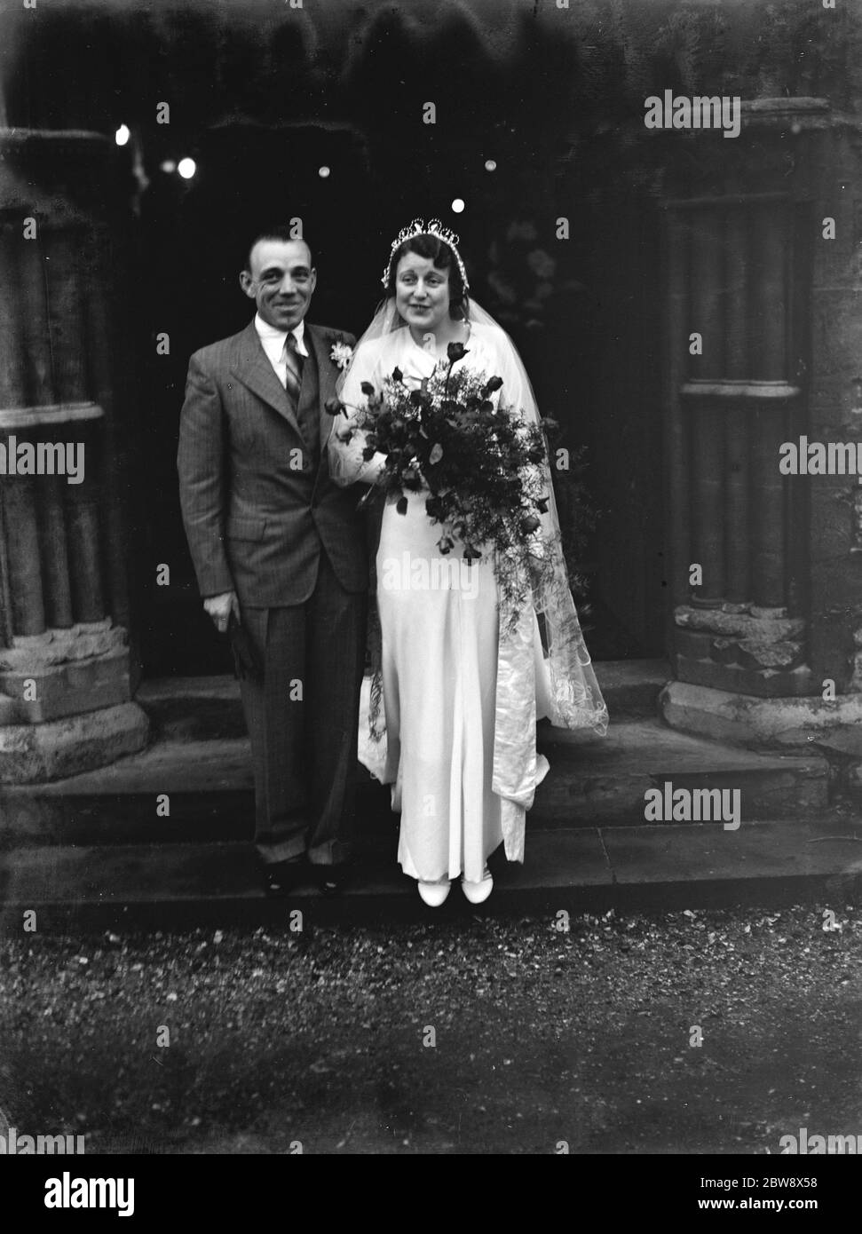 Die Hochzeit von Walker und Denness . 1936 Stockfoto