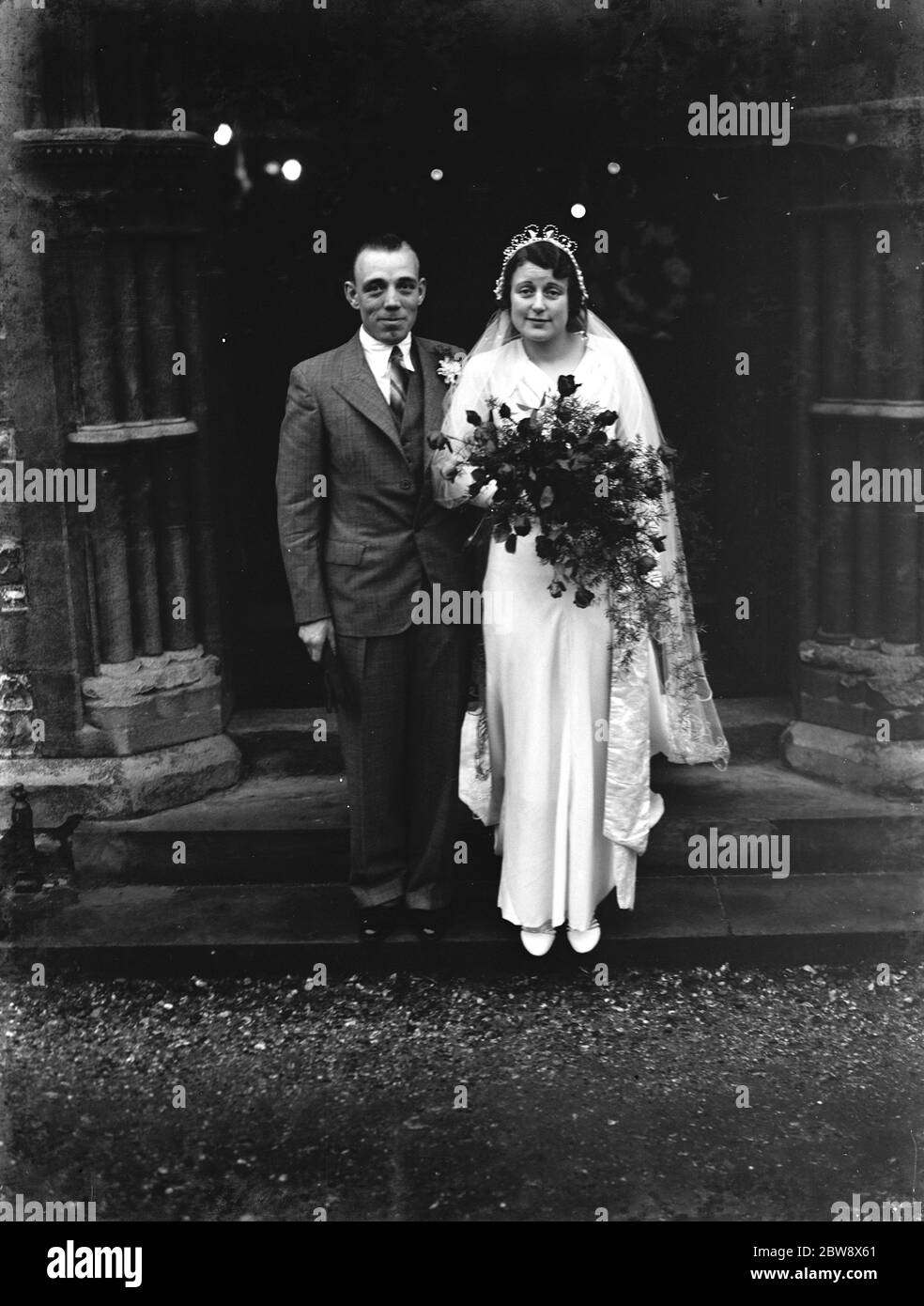 Die Hochzeit von Walker und Denness . 1936 Stockfoto