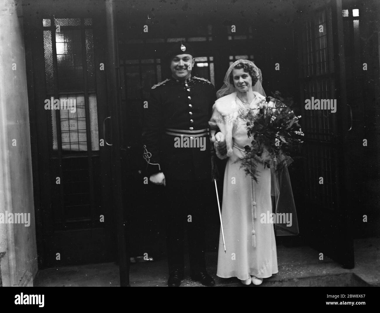 Die Hochzeit von Styles und Kinna . 1936 Stockfoto