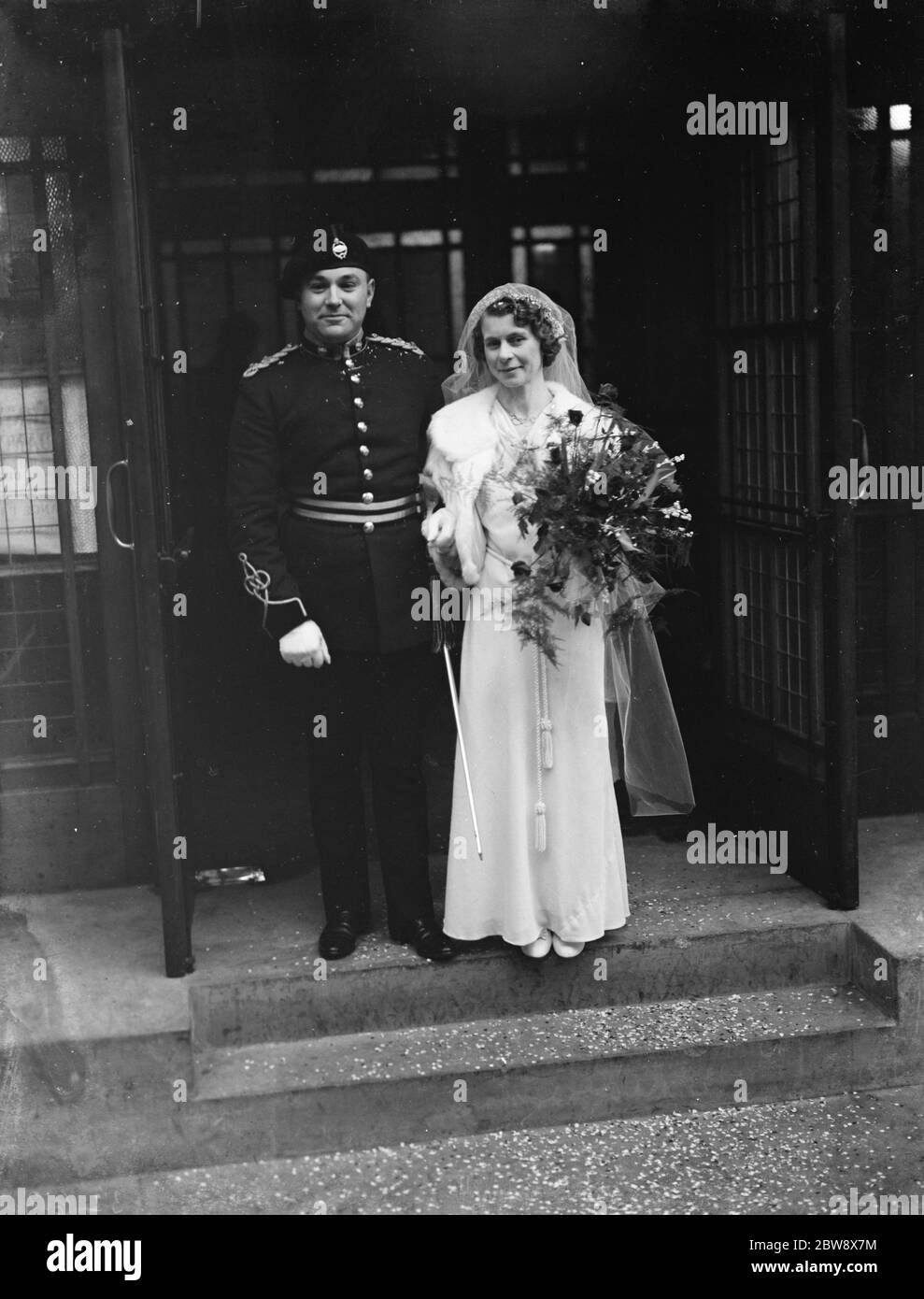 Die Hochzeit von Styles und Kinna . 1936 Stockfoto