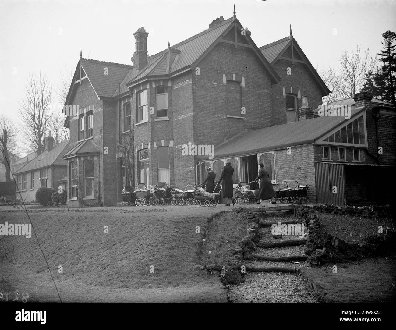 Das Äußere des Erith Mutterschaftskrankenhauses, Kent. 1938 Stockfoto