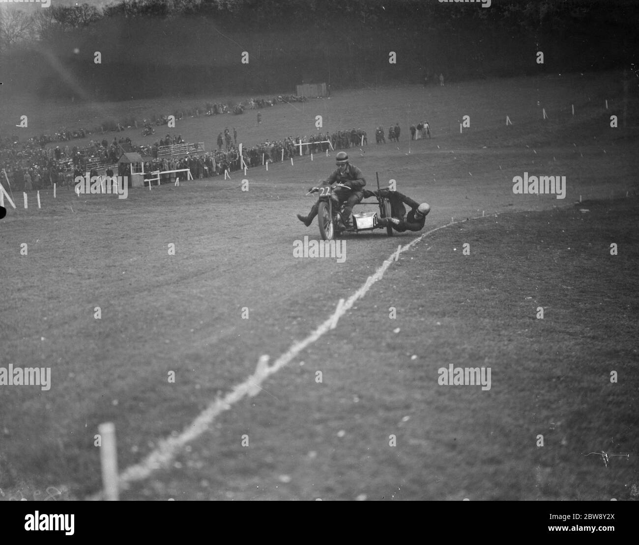 Marken Hatch Motor Seite Autorennen. 1938 Stockfoto
