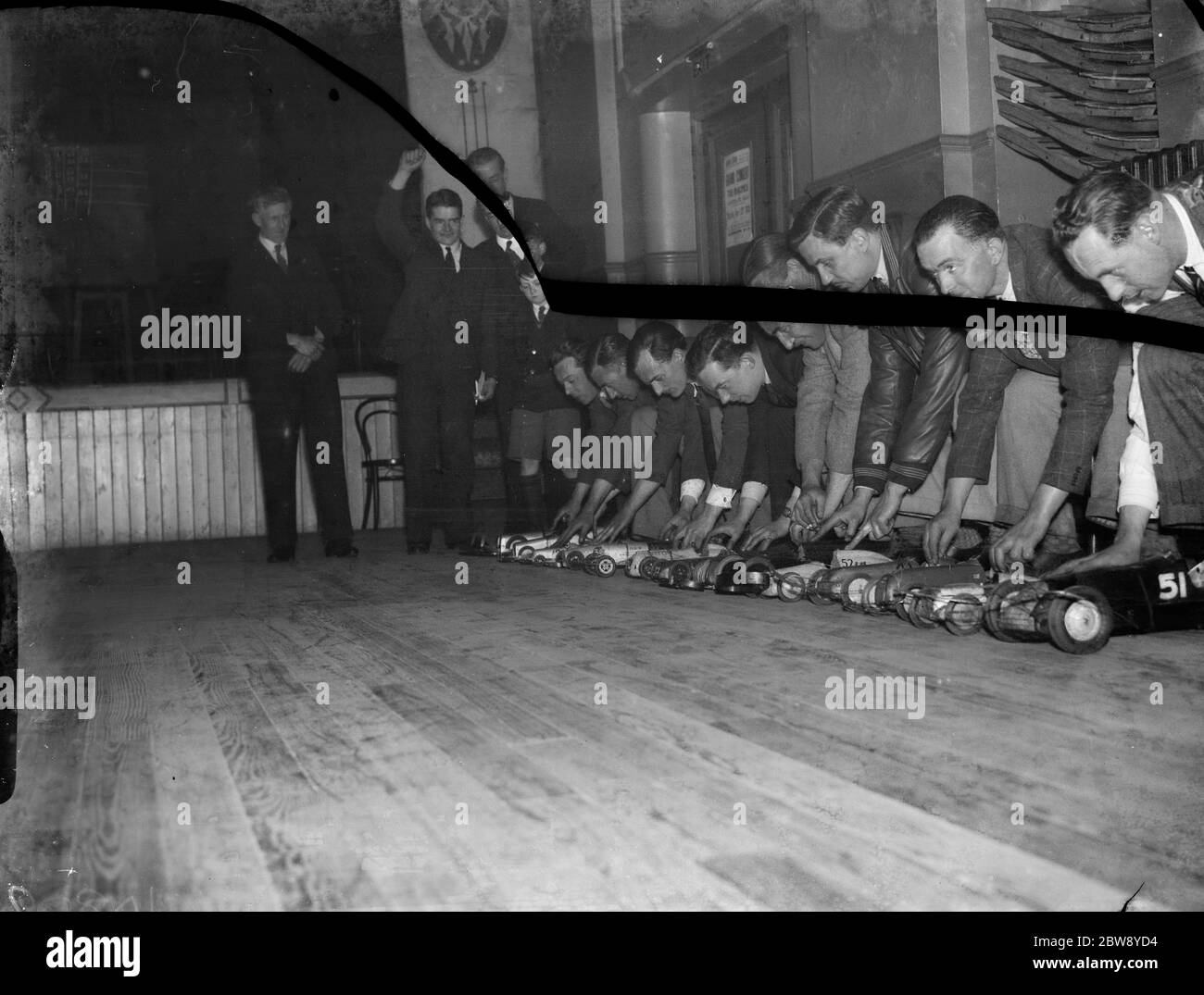 Modellauto Rennclub in der Sportsbank Hall in Catford, London. 28. April 1939 Stockfoto