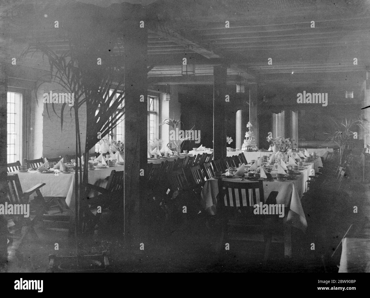 Die Hochzeit von Duncan Sculthorp . Die Empfangshalle. Juni 1937 Stockfoto