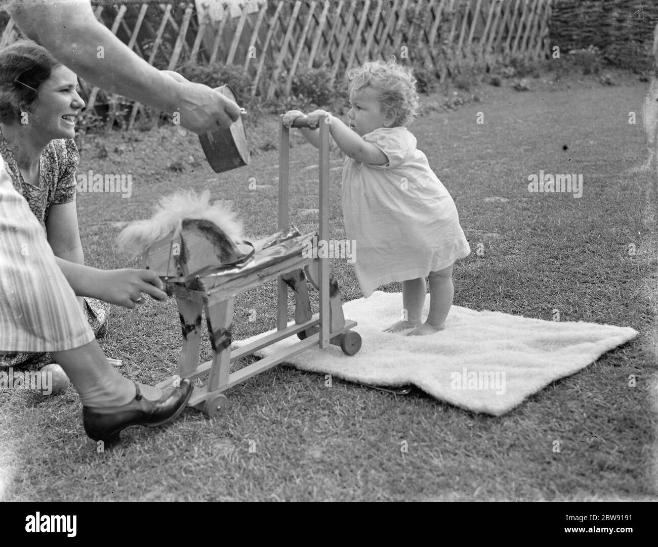 Baby Lee in Werbeaufnahmen für Trufood . 1939 Stockfoto