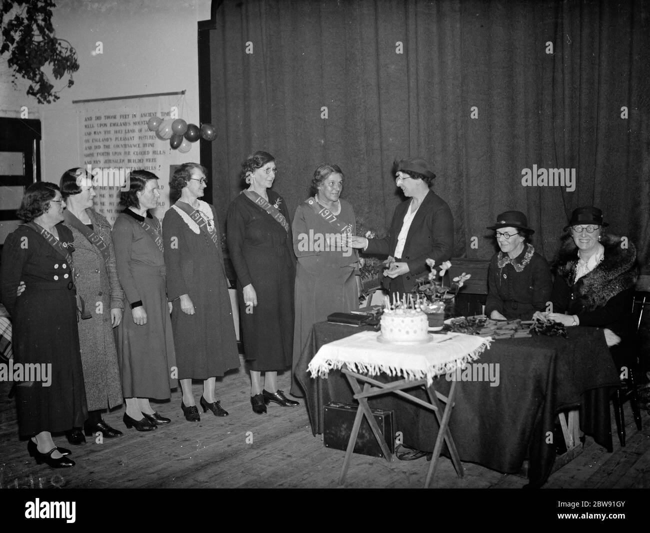 Hextable Women ' s Institute Präsentationen . 1938 Stockfoto