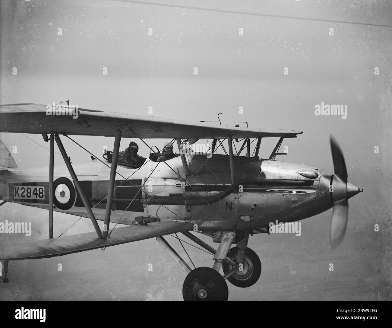 Ein Hawker Dämon der No. 23 Squadron RAF fliegen in enger Formation. 1939 Stockfoto