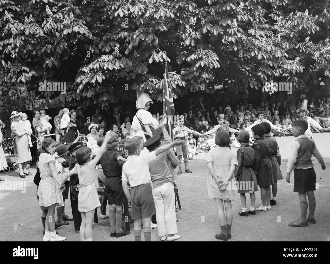 Ein Empire Day Display in Dorset Road School in Mottingham, Kent. 24 Mai 1939 Stockfoto