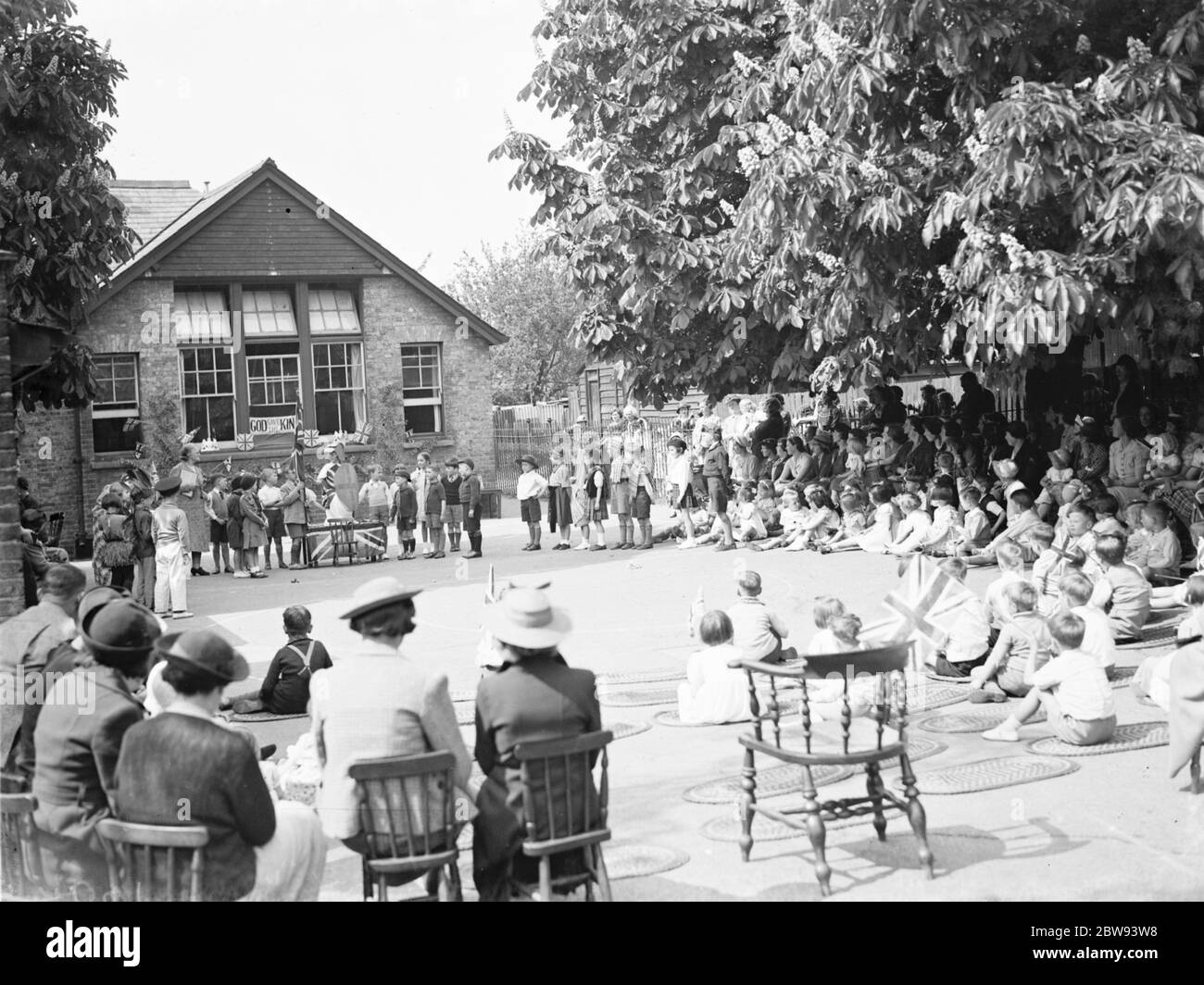 Ein Empire Day Display in Dorset Road School in Mottingham, Kent. 24 Mai 1939 Stockfoto