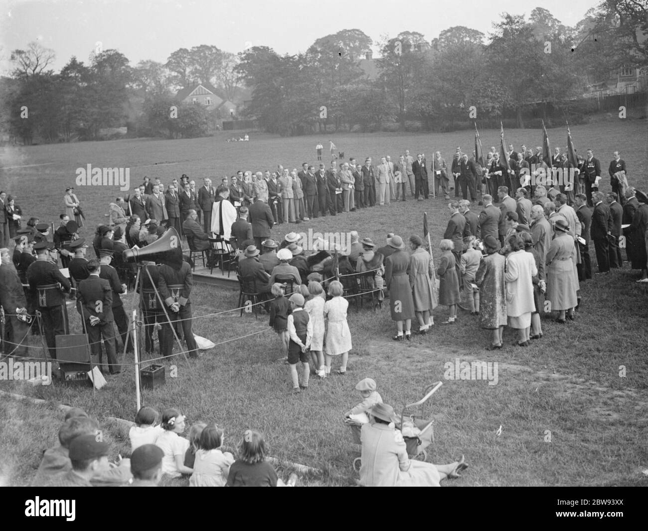 Der Blackfen British Legion Drumhead Service . 21 Mai 1939 Stockfoto