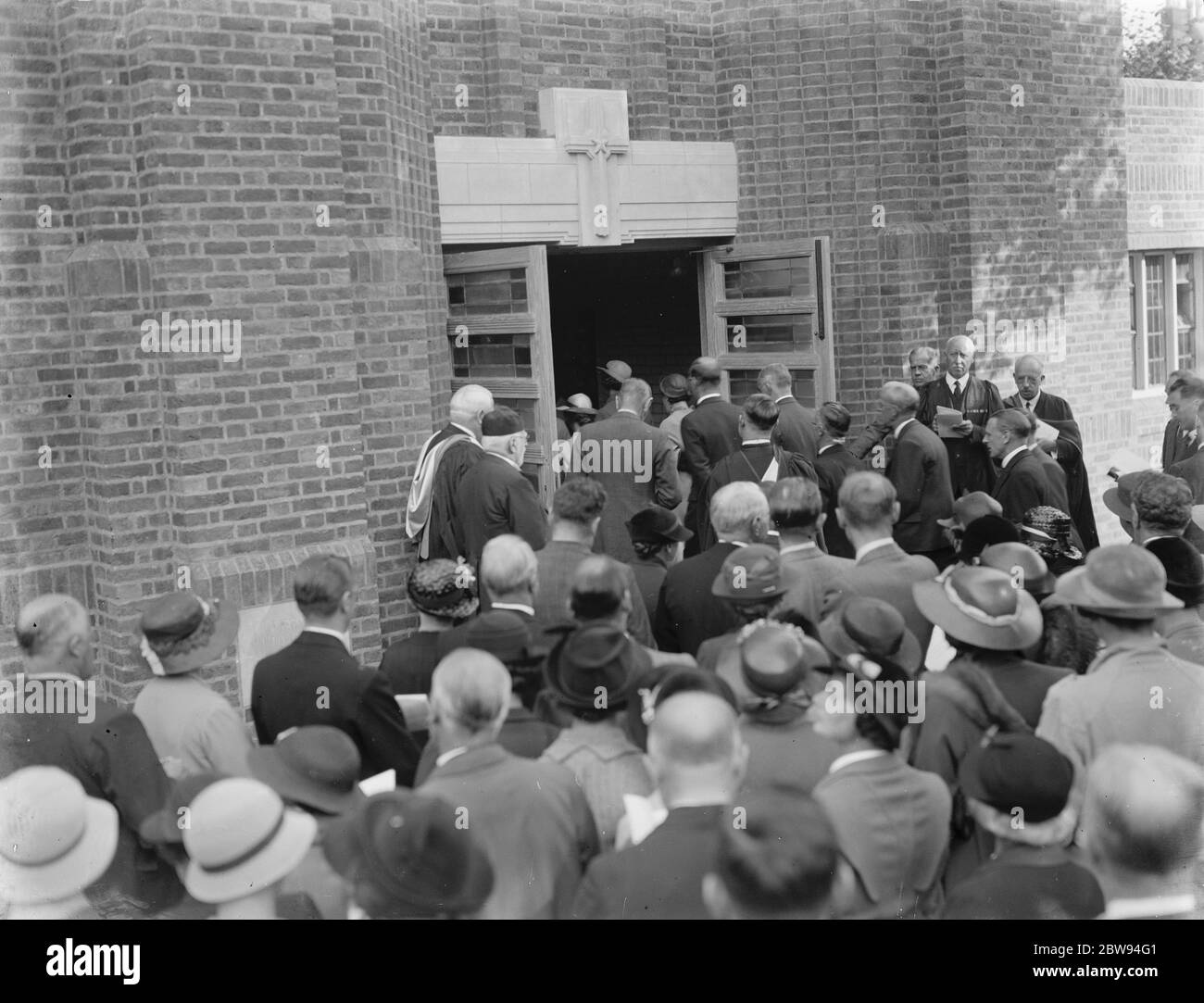 Die Eröffnung der Congregational Church in Eltham, Kent. 1938 . Stockfoto