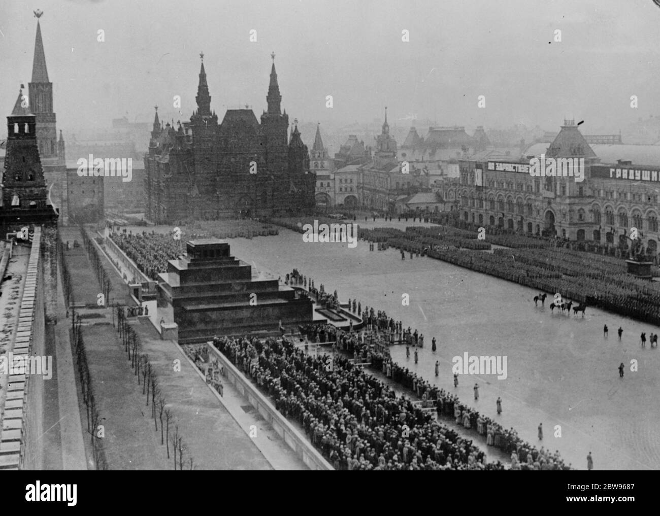 Ariel Blick auf den Roten Platz. 1932 Stockfoto