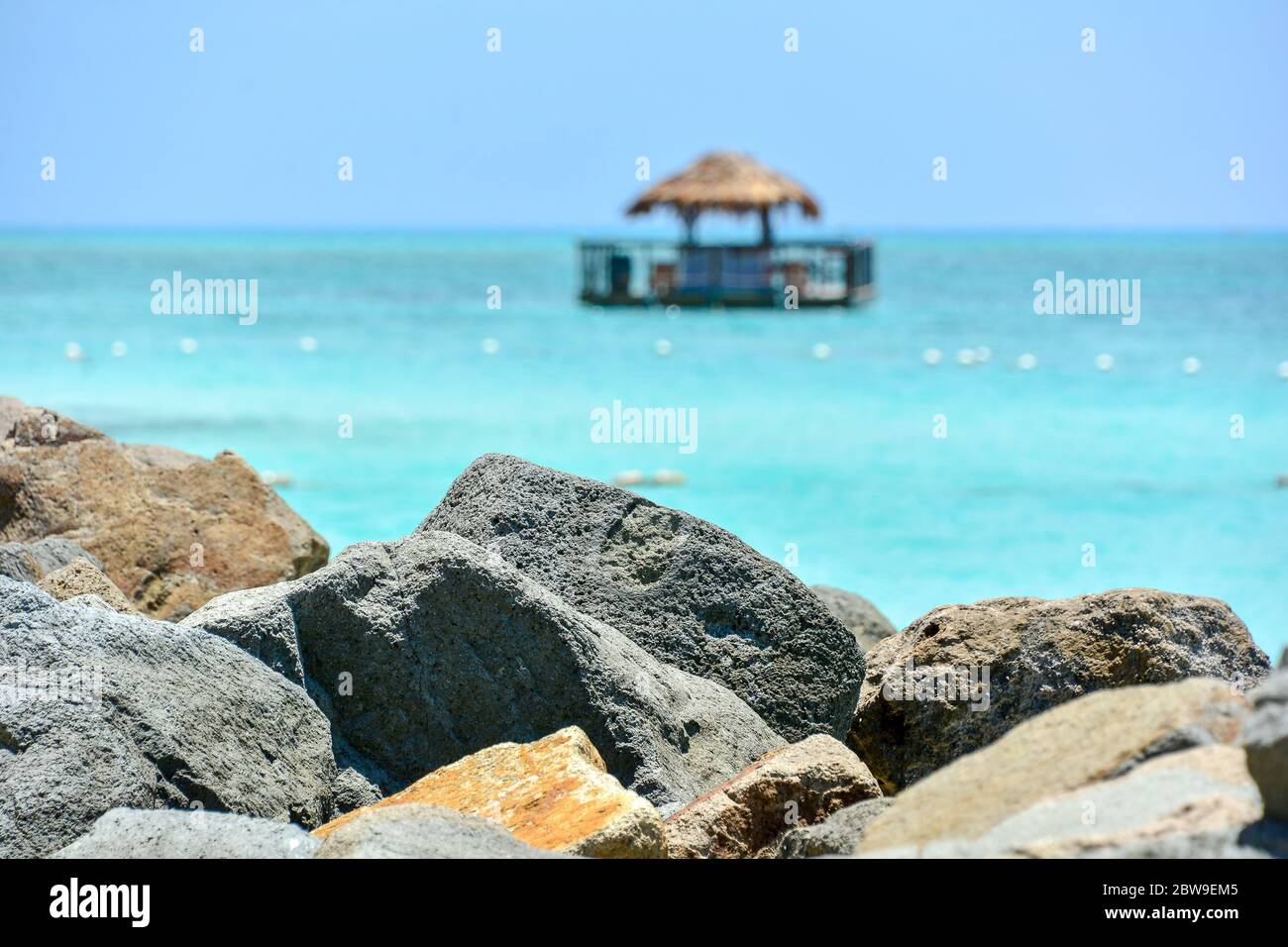 Dickenson Bay Beach Antigua Stockfoto