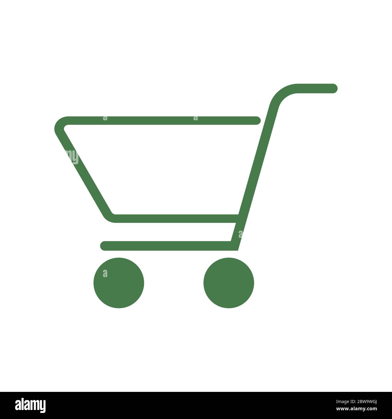 Warenkorb Shopping Icon, faltbarer Warenkorb. Retail Market Button, E-Commerce Online-Add, Warenkorb und Warenkorb zu kaufen, Silhouette Warenkorb für Lieferung, V Stock Vektor